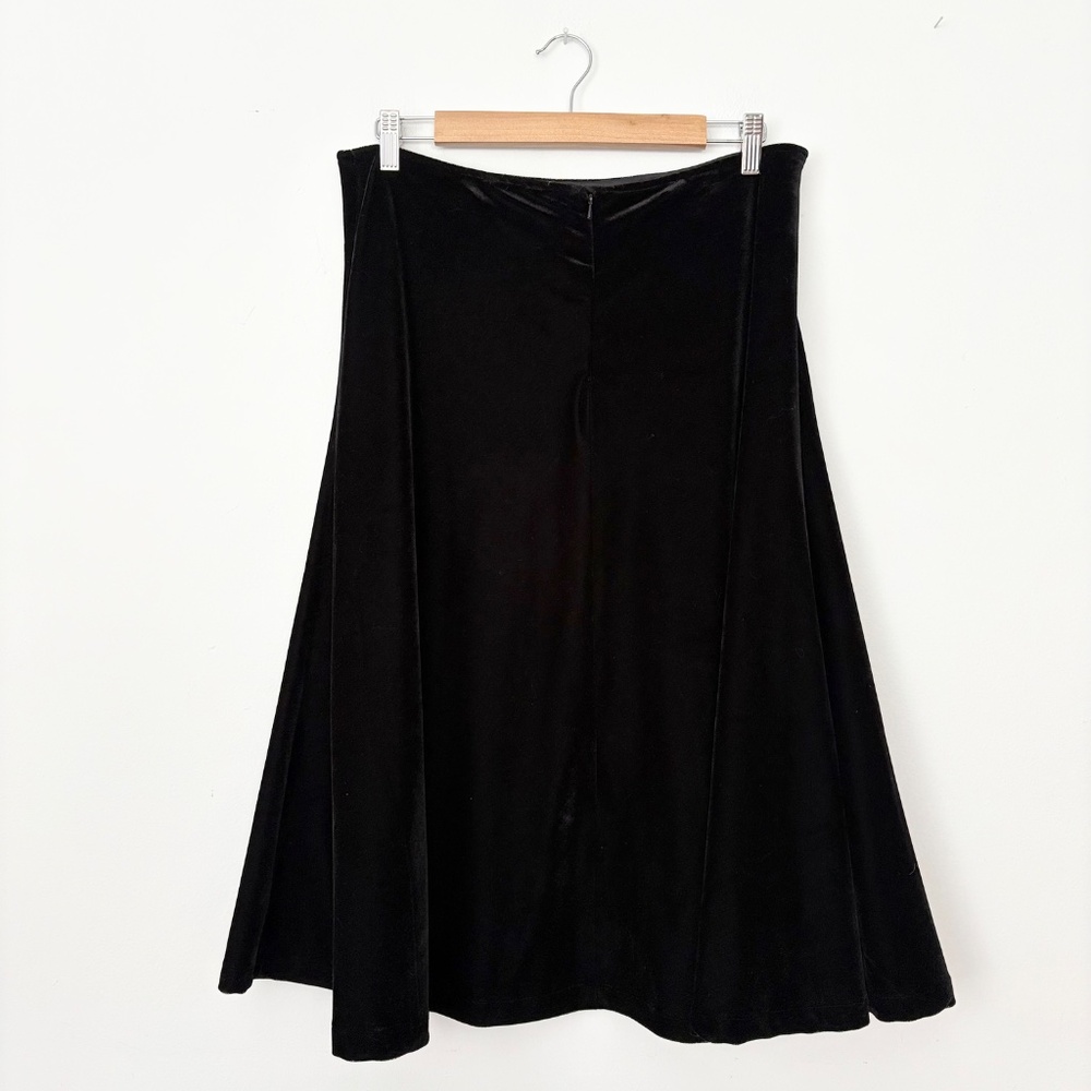 Y2K velvet silk blend midi skirt - Picture 3 of 5
